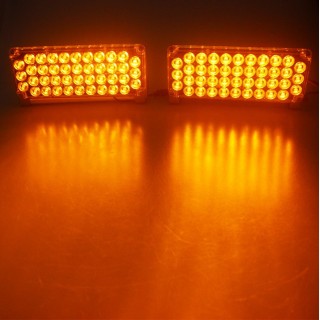 Аварийна сигнална LED лампа 12/24V блиц оранжева светлина